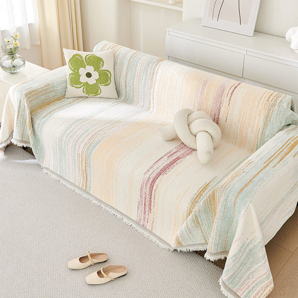 Bunter Regenbogen-Verlauf Vollsofa-Husse Couchbezug