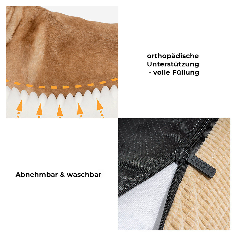 Deluxe-Flanell-Doppelschicht-orthopädisches Hundesofabett