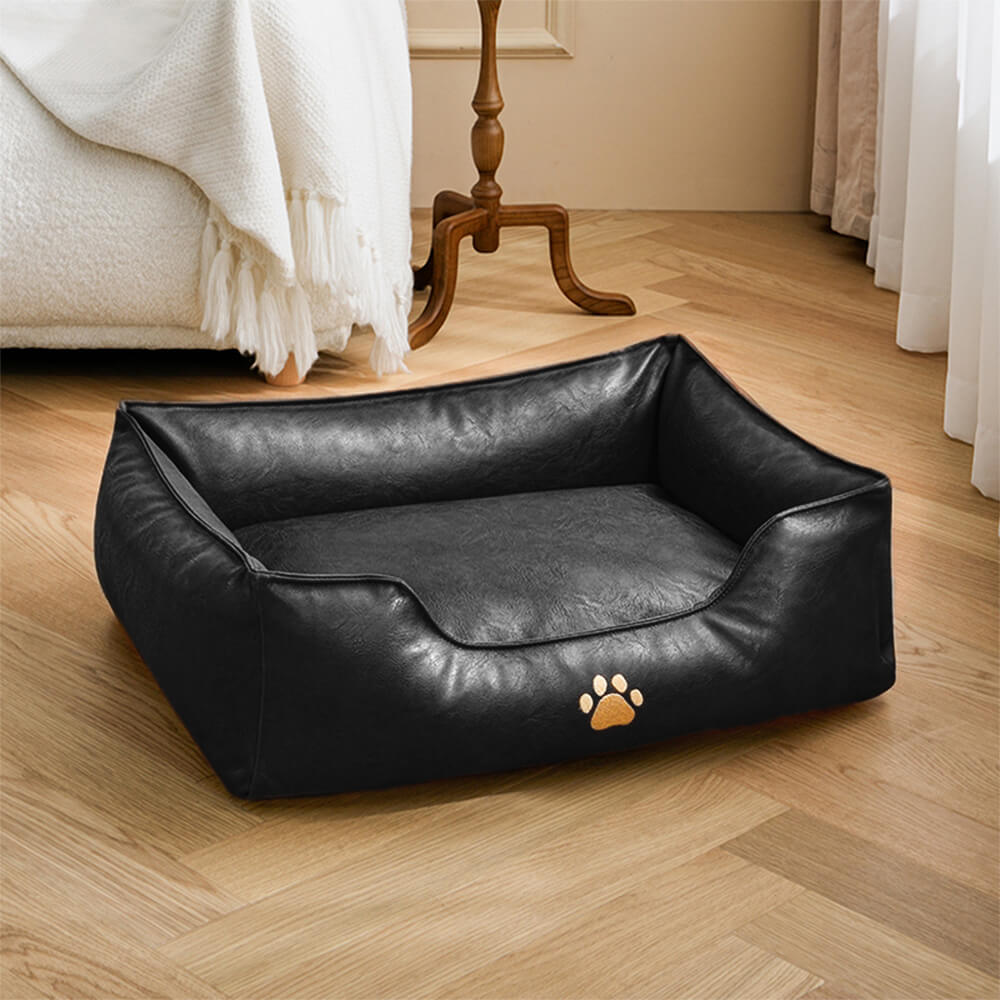 Luxuriöses wasserfestes Hundesofa mit abnehmbaren Kunstlederbezug