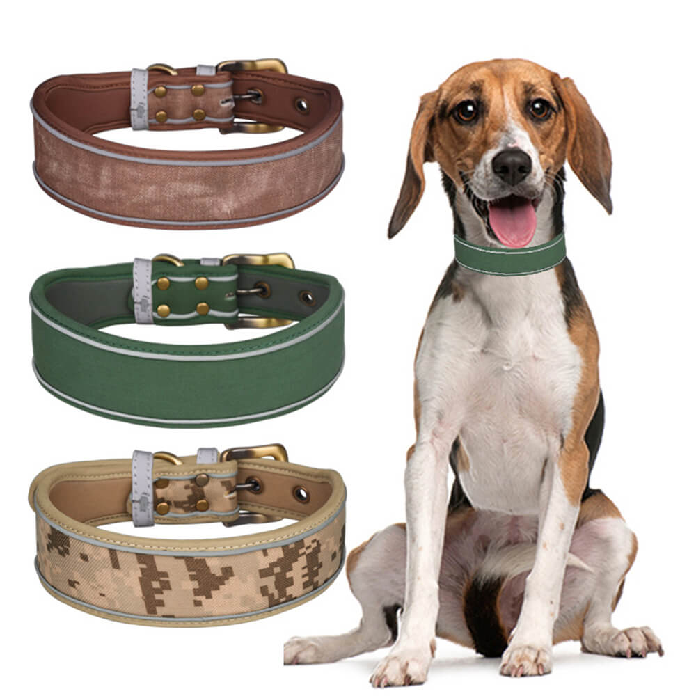 Bedrucktes reflektierendes weiches Mikrofaser-Hundehalsband