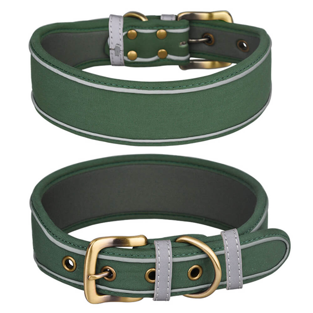 Bedrucktes reflektierendes weiches Mikrofaser-Hundehalsband