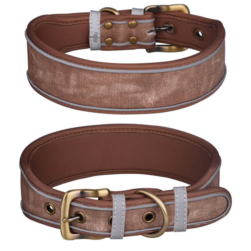 Bedrucktes reflektierendes weiches Mikrofaser-Hundehalsband