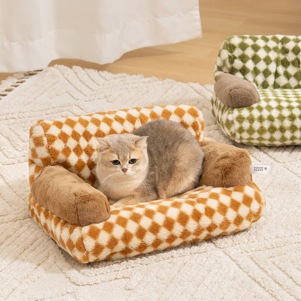 Vintage Leisure Diamond Katze Schlafsofa mit Rautenmuster