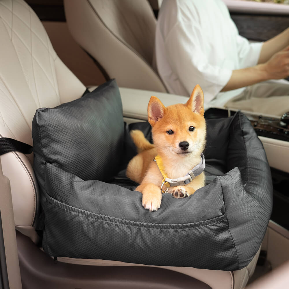 Lit de siège de voiture pour chien avec traversin de voyage imperméable