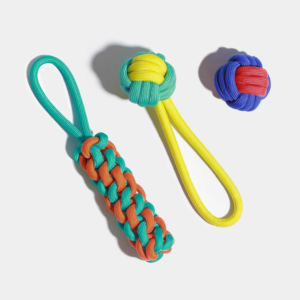 Knots Rope Hundespielzeug-Set - Farbkonflikt