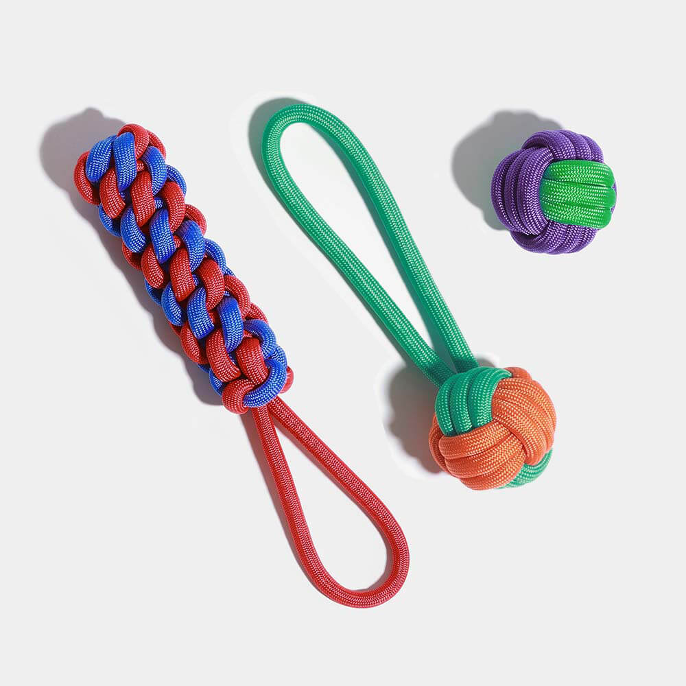 Knots Rope Hundespielzeug-Set - Farbkonflikt