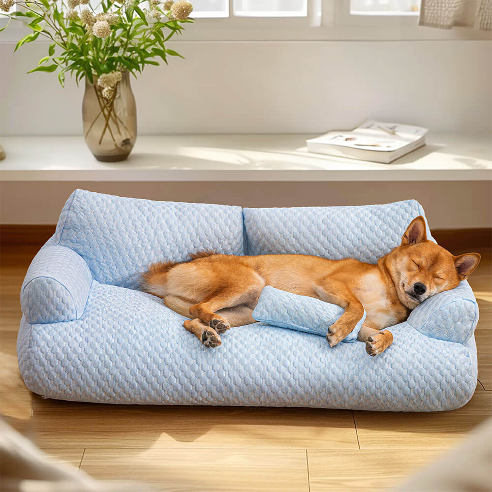 Eis-Seide Kühlendes Haustierbett Atmungsaktives Waschbares Hundesofa-Bett - Für draußen