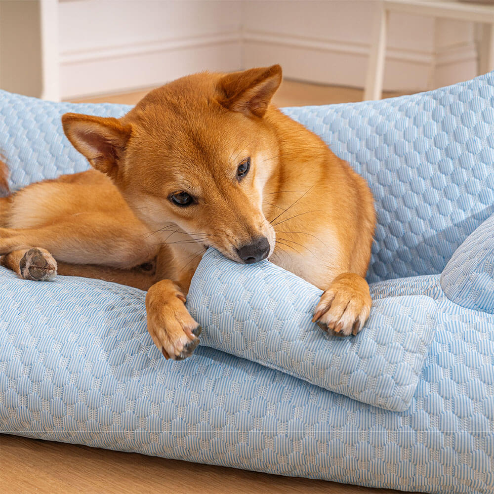 Eis-Seide Kühlendes Haustierbett Atmungsaktives Waschbares Hundesofa-Bett - Für draußen