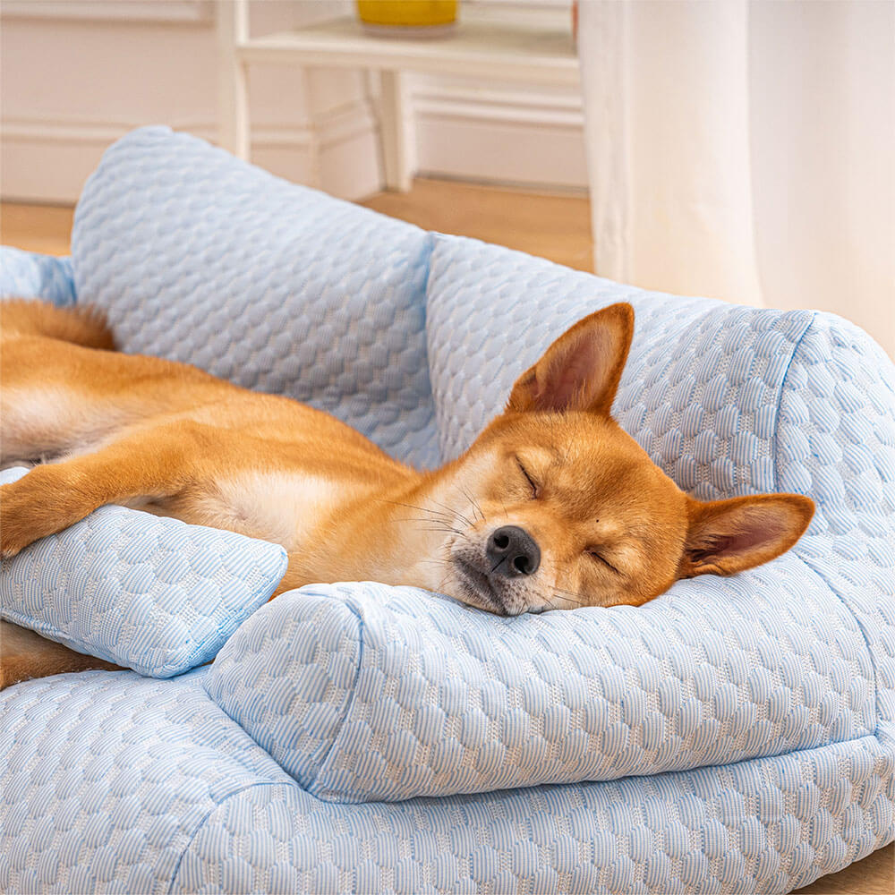 Eis-Seide Kühlendes Haustierbett Atmungsaktives Waschbares Hundesofa-Bett - Für draußen