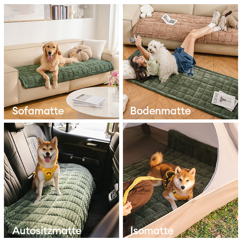 Faulenzer Weiches Flanell Atmungsaktive Haustiermatte Rutschfester Sofabezug