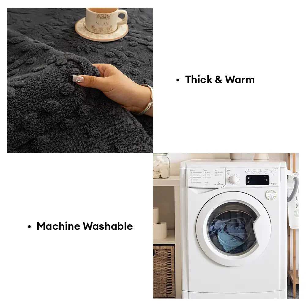 Bequemer, rutschfester und kratzfester Sofabezug aus Jacquard-Plüsch