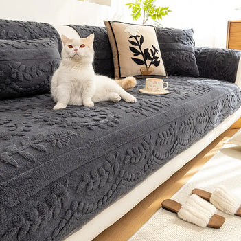 Bequemer, rutschfester und kratzfester Sofabezug aus Jacquard-Plüsch