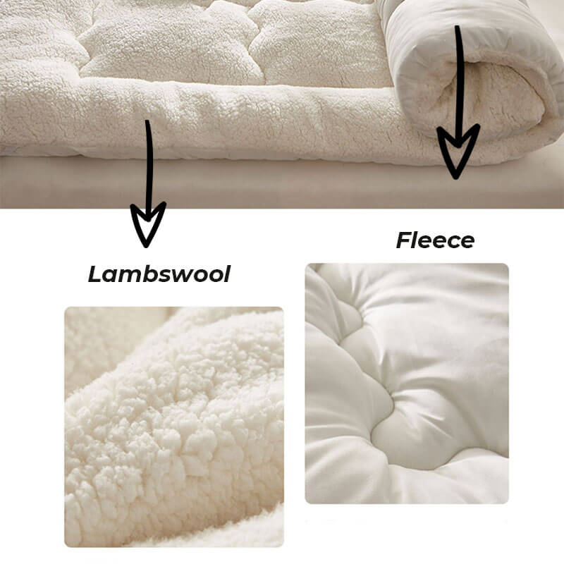 Grand lit confortable en laine d'agneau pour animaux de compagnie