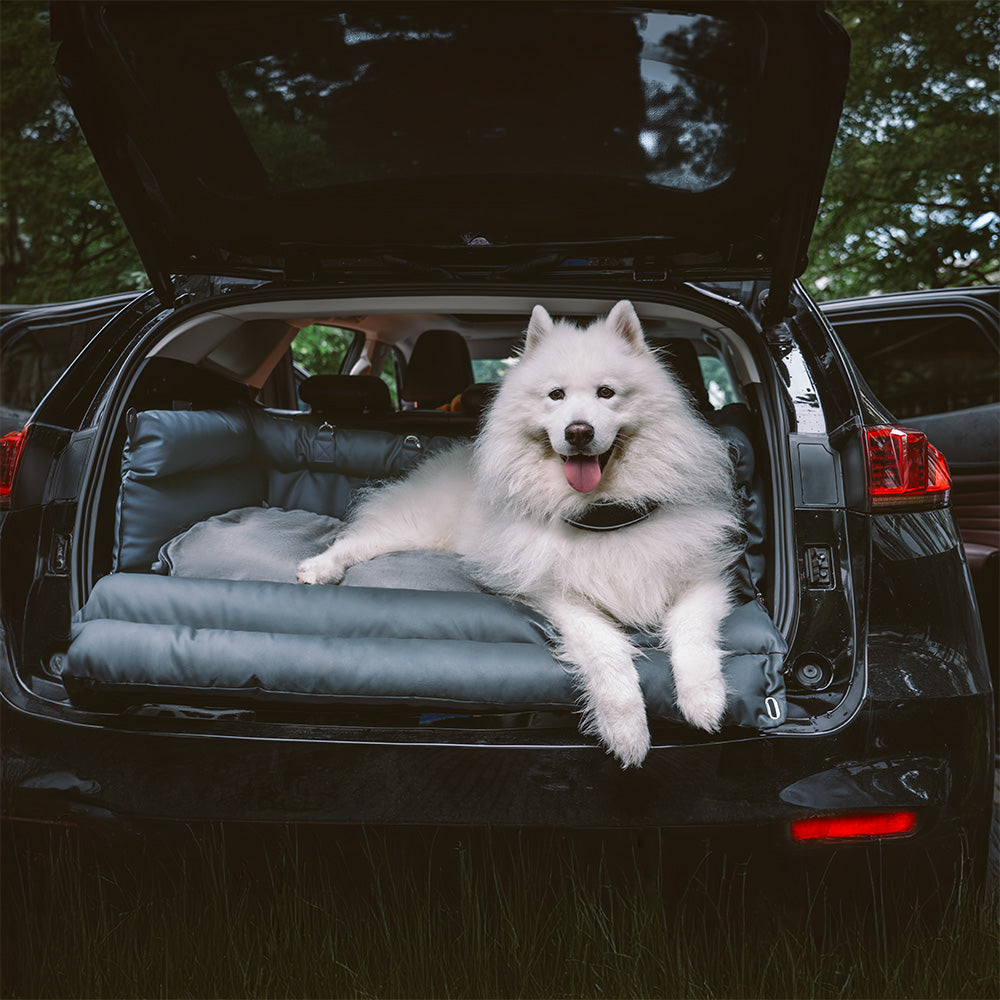 Großes Deluxe Hundesitz-Boosterbett aus Kunstleder - Roadtrip