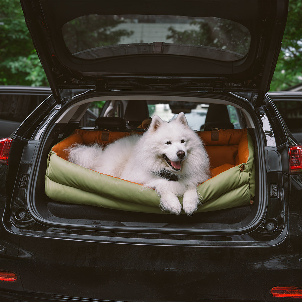 Großes Deluxe-Autositz-Sitzbett aus Kunstleder für Hunde - Urban Voyager