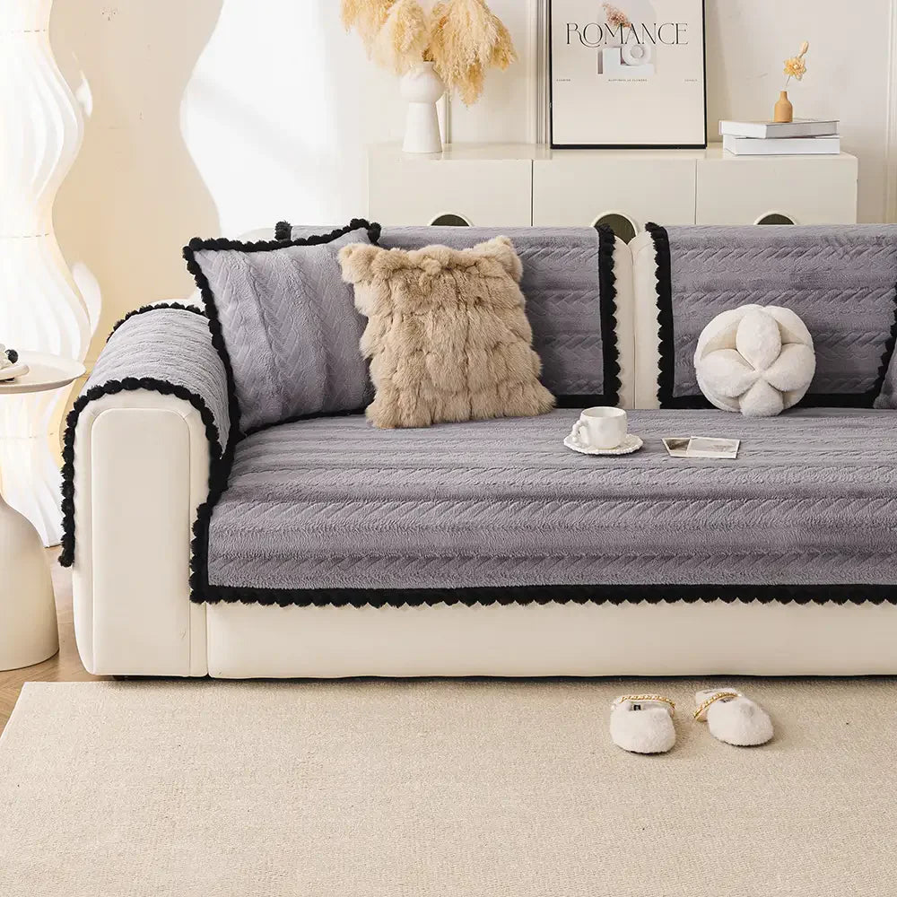 Faul Chic Plüsch Winter Sofa Schutz Hautfreundlicher Couchbezug