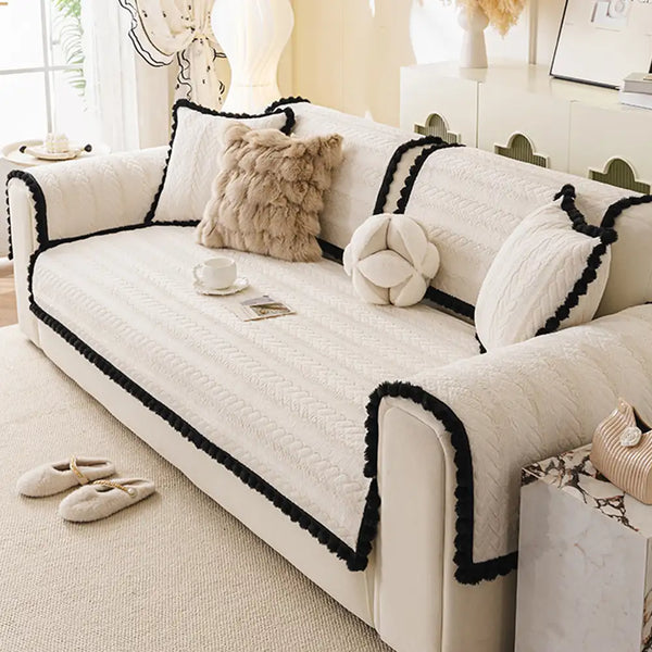 Faul Chic Plüsch Winter Sofa Schutz Hautfreundlicher Couchbezug