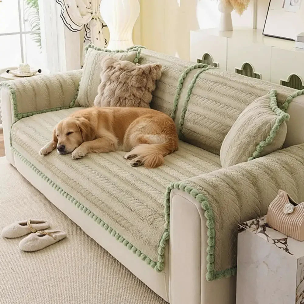 Faul Chic Plüsch Winter Sofa Schutz Hautfreundlicher Couchbezug