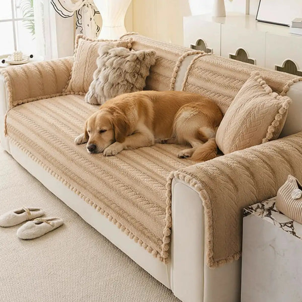 Faul Chic Plüsch Winter Sofa Schutz Hautfreundlicher Couchbezug