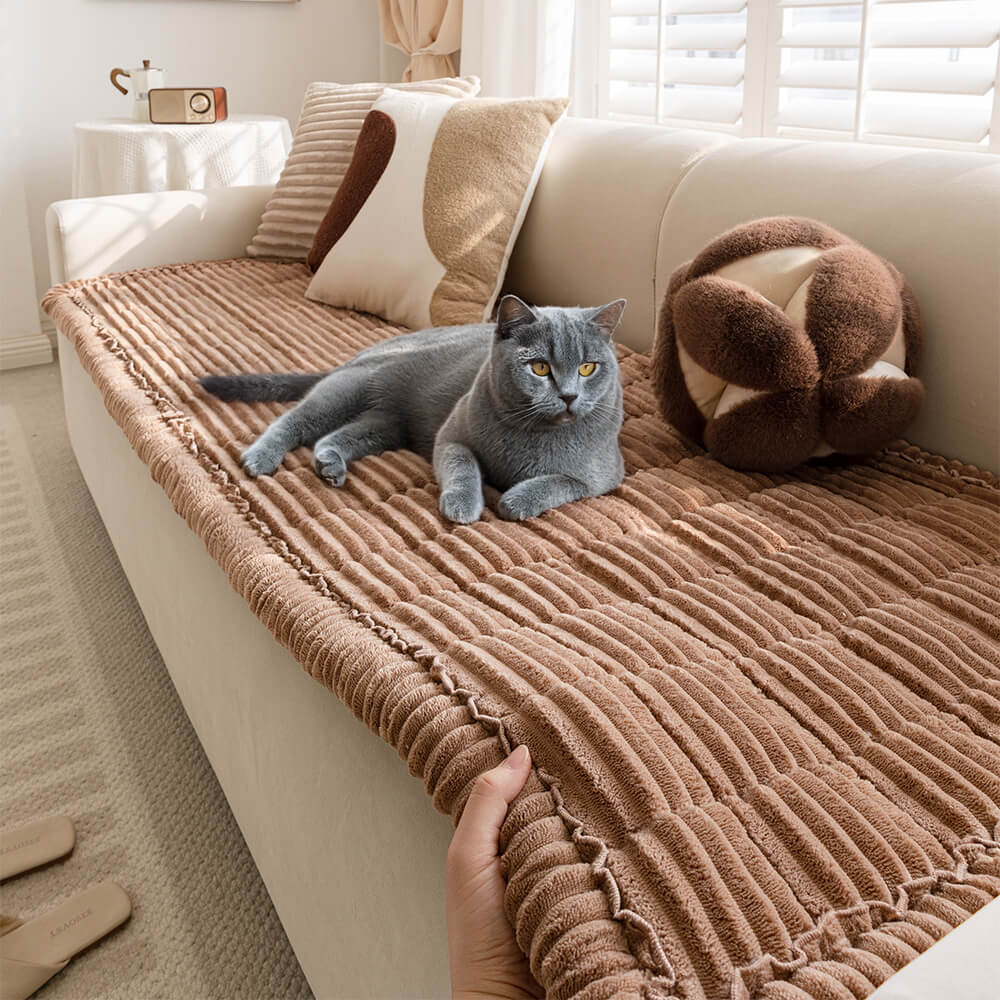 Faul weiche Fleece atmungsaktive Haustiermatte rutschfester Wohnzimmercouchbezug