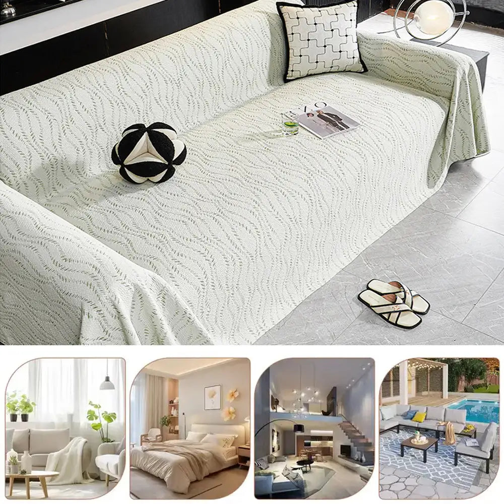 Blattmuster Kühl-Eis-Seide Sofa-Schutz Große Decke Couchbezug