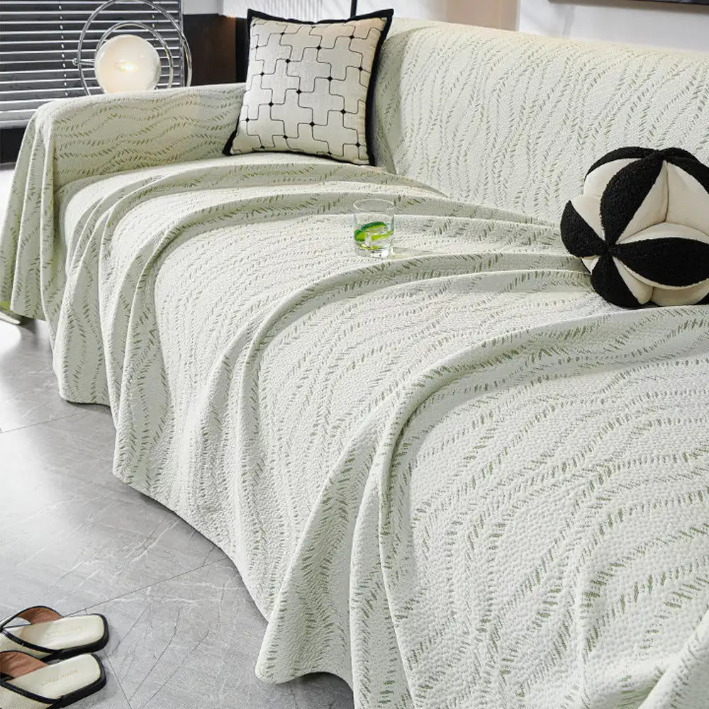 Blattmuster Kühl-Eis-Seide Sofa-Schutz Große Decke Couchbezug