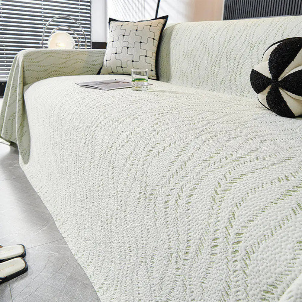 Blattmuster Kühl-Eis-Seide Sofa-Schutz Große Decke Couchbezug