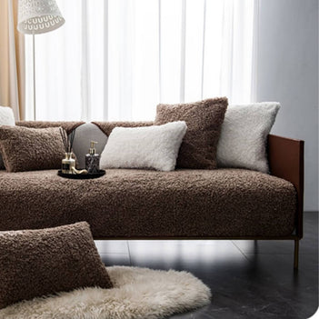 Luxuriöse Warme Rutschfeste Sofaabdeckung Fleece-Möbelschutzmatte