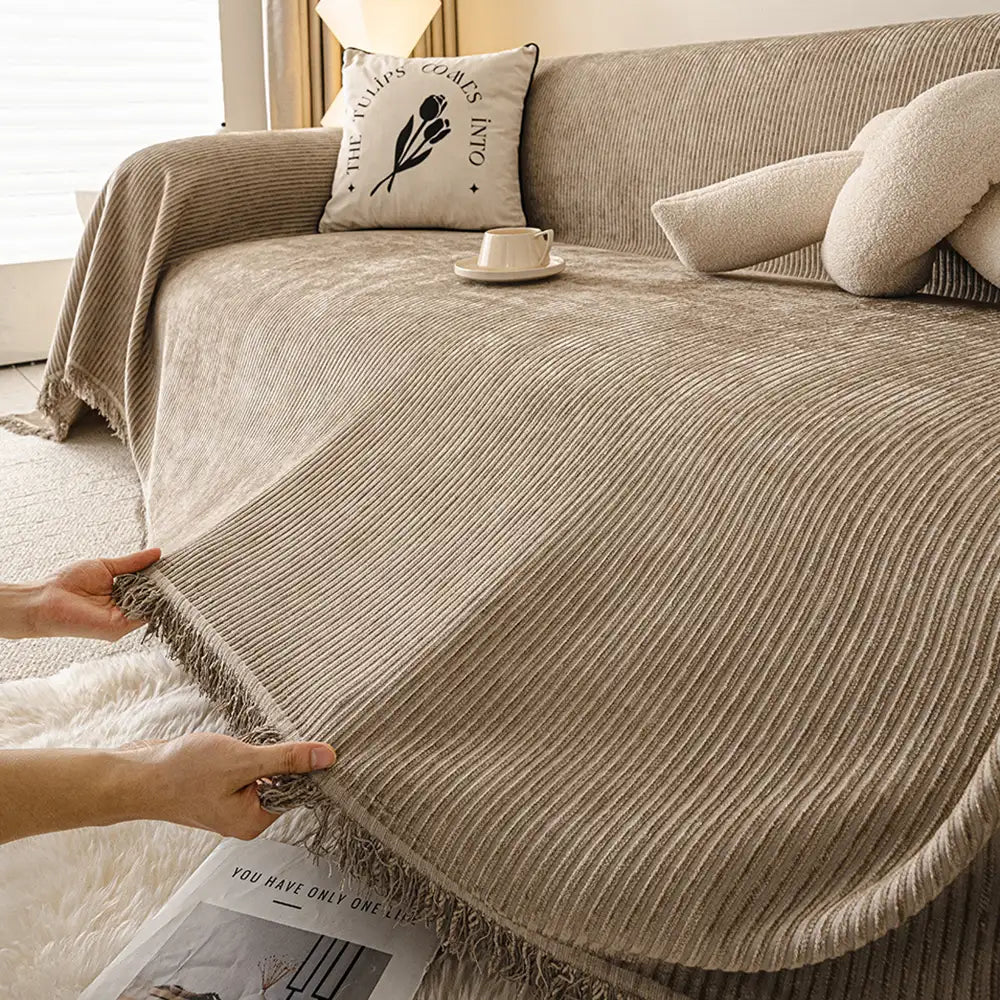 Moderne klassische kratzfeste Chenille-Sofa-Decke waschbarer Couchbezug