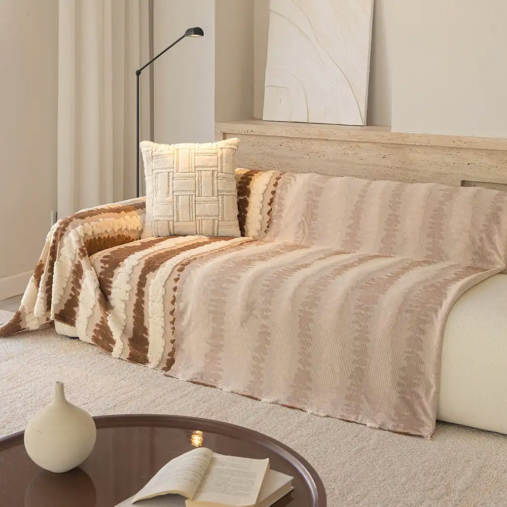 Moderne Komfort-Plüsch Multifunktionale Decke Sofa Schutz Couchbezug