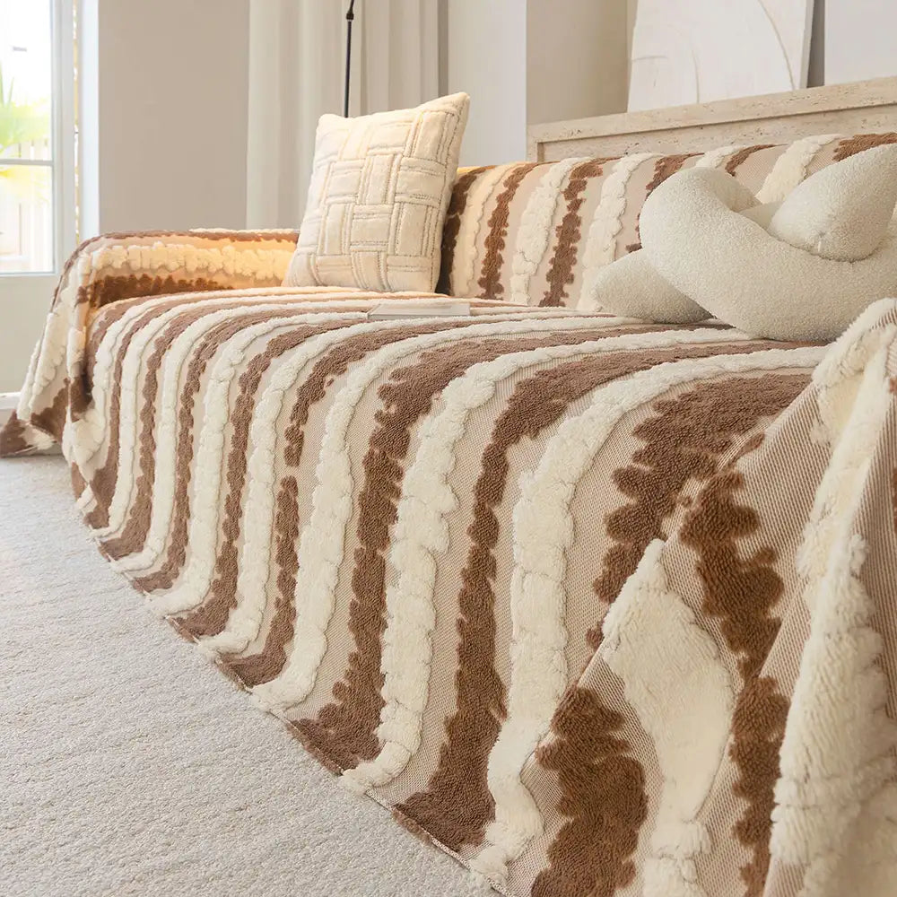 Moderne Komfort-Plüsch Multifunktionale Decke Sofa Schutz Couchbezug