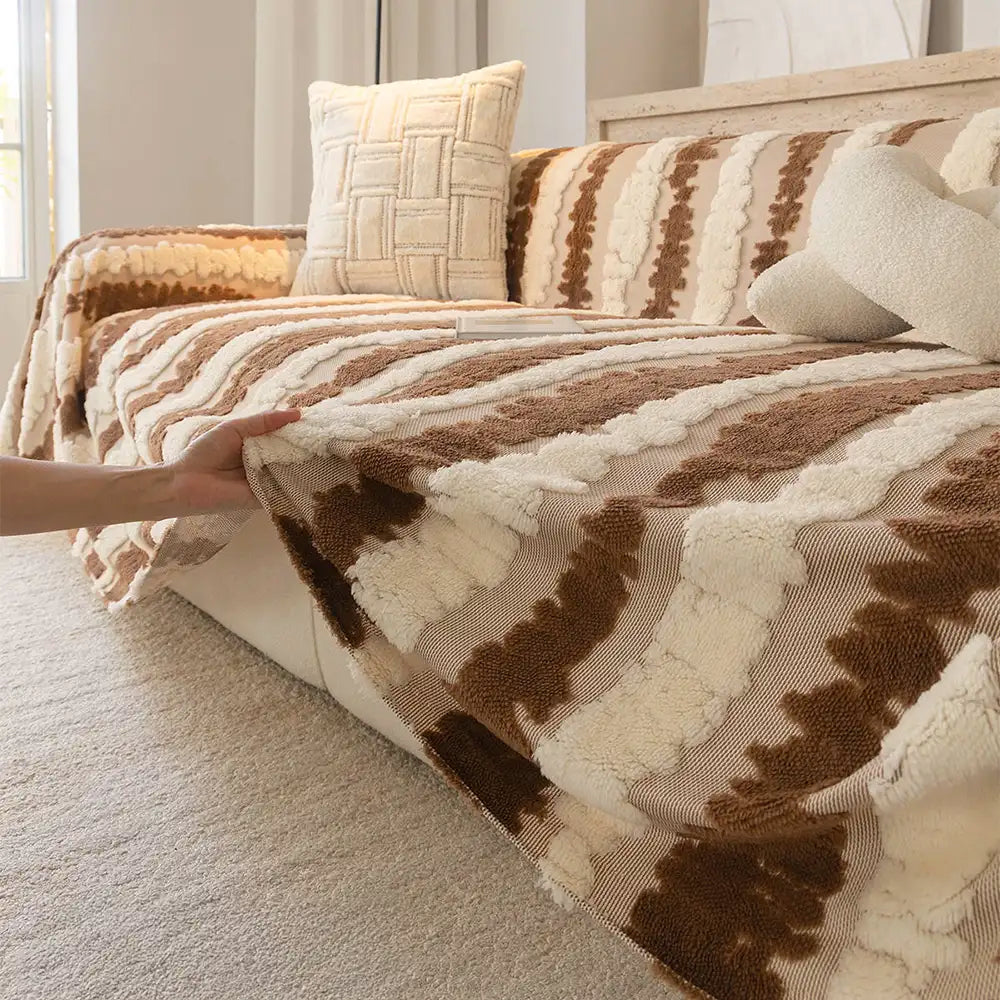 Moderne Komfort-Plüsch Multifunktionale Decke Sofa Schutz Couchbezug
