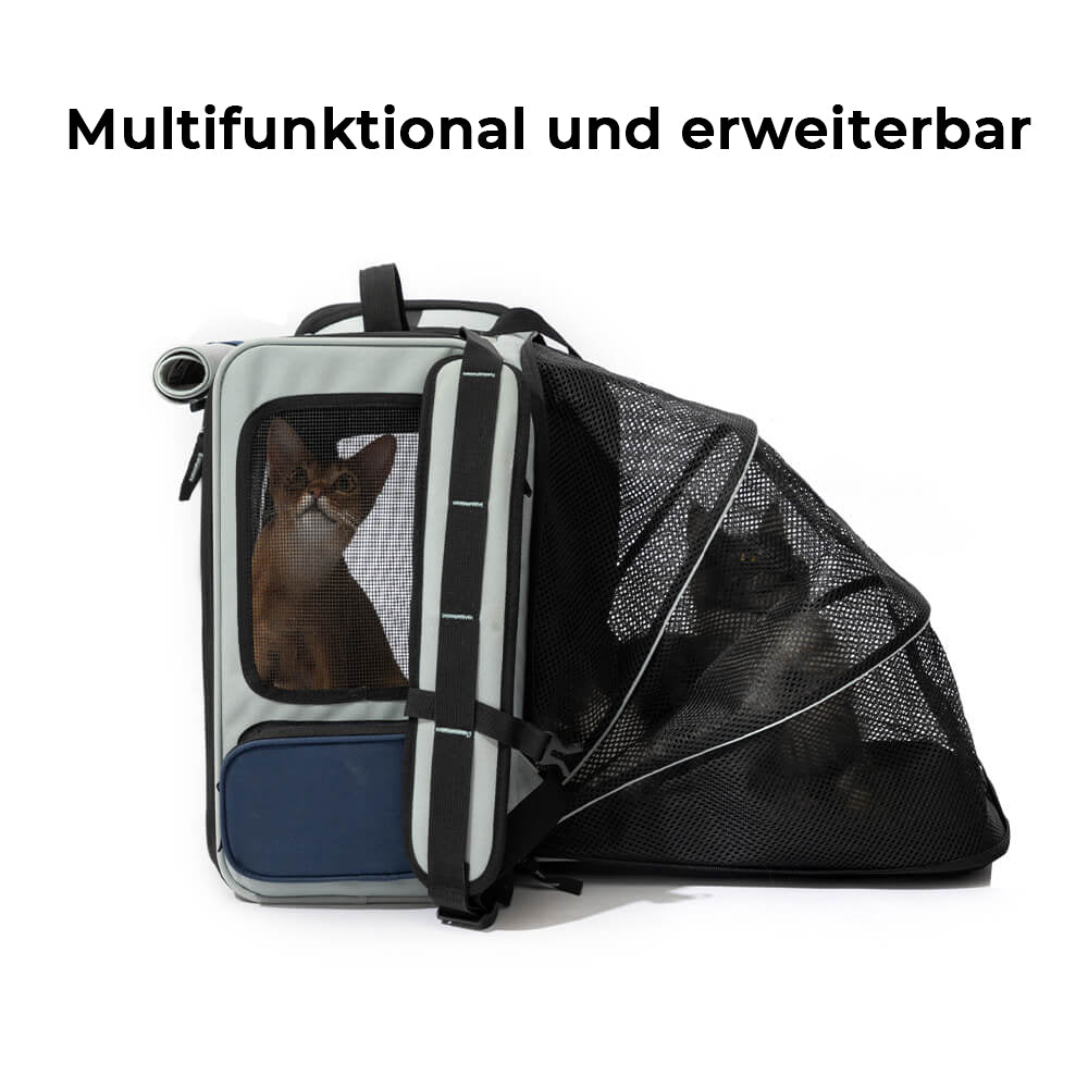 Multifunktionaler Erweiterbarer Großer Outdoor-Haustierrucksack für Katzen