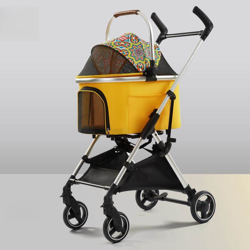 Ultraleichter und Abnehmbar Multifunktionaler 2-in-1-Haustierkinderwagen aus Aluminiumlegierung