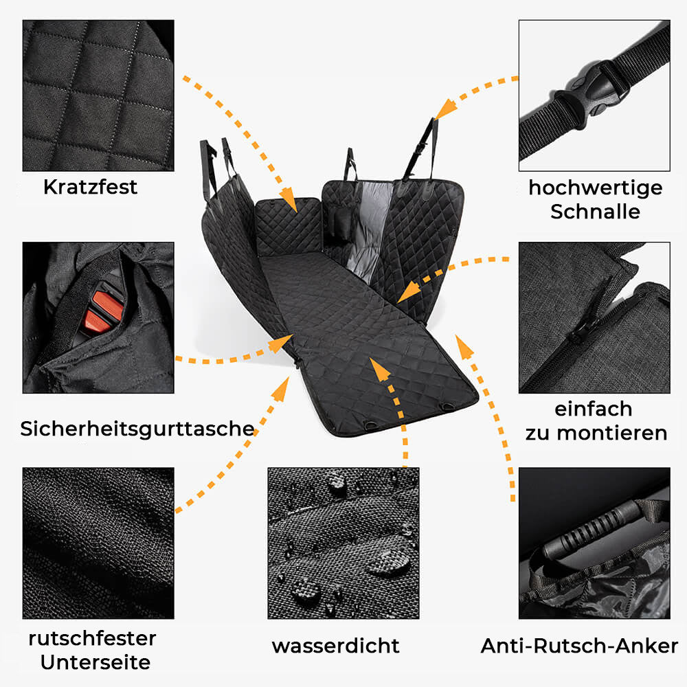 Multifunktionaler Autositzbezug für Hunde aus Oxford-Gewebe