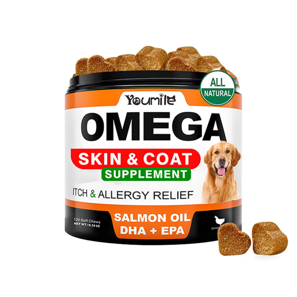 Omega-3-Fischöl-Ergänzung für Hunde - Unterstützt die Fell- und Hautgesundheit