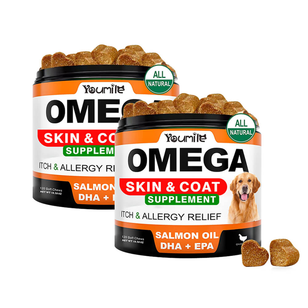 Omega-3-Fischöl-Ergänzung für Hunde - Unterstützt die Fell- und Hautgesundheit