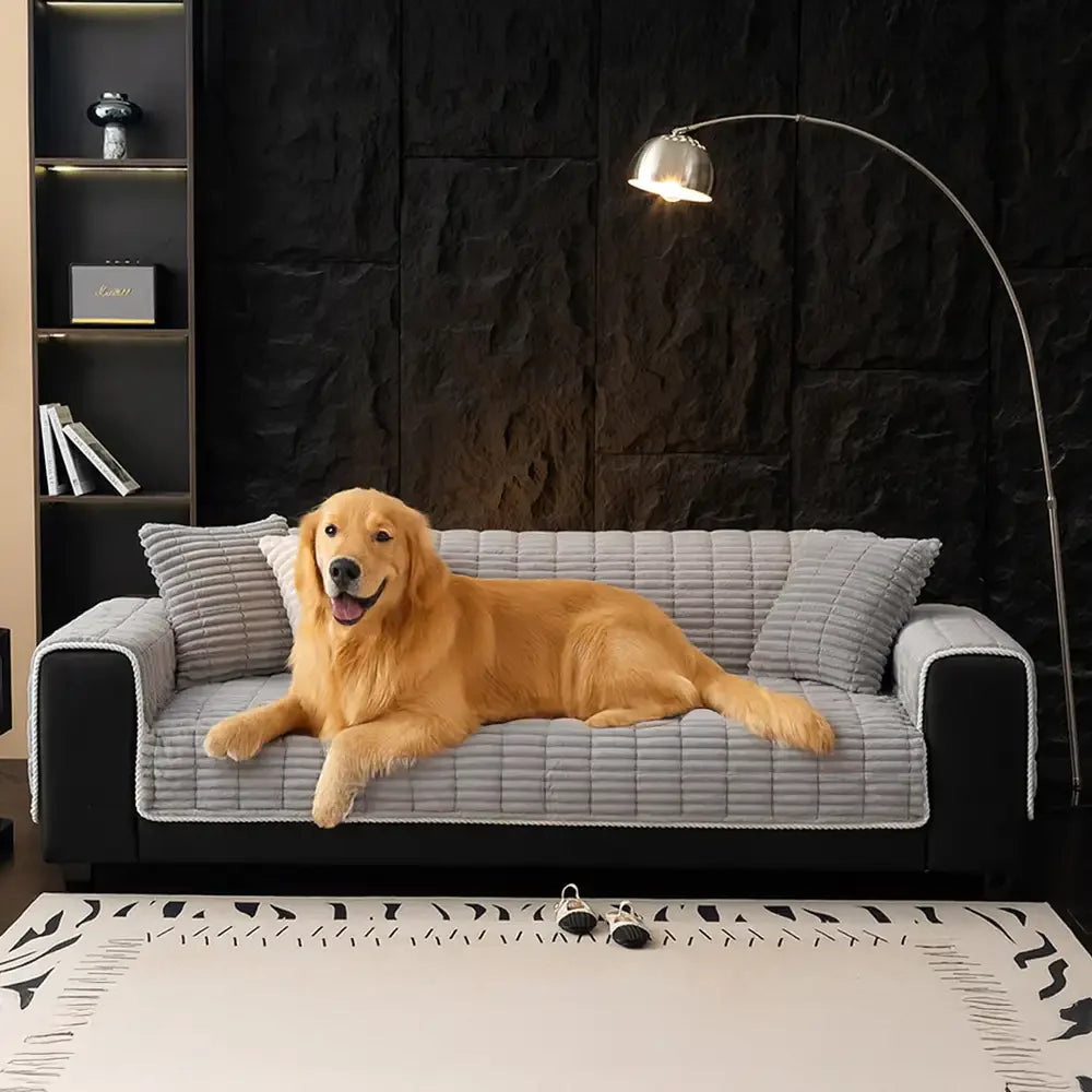 Einsitzer Bequemer Fleece Sofa Schutzhülle Rutschfeste Couchbezug
