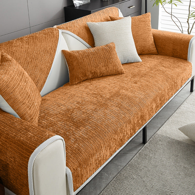 Wasserfest Antimikrobiell Einfaches Chenille-Gewebe Kratzfest Sectional Sofa-Bezug