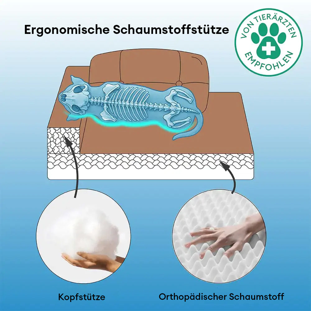 Cordura kratzfestes, abnehmbares orthopädisches Hundebett mit Kissen – ComfySofa