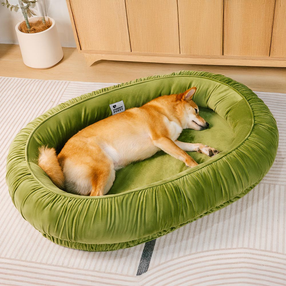 Ovales Orthopädisches Stützbett für Gemütliches Abnehmbares Hunde- und Katzenbett