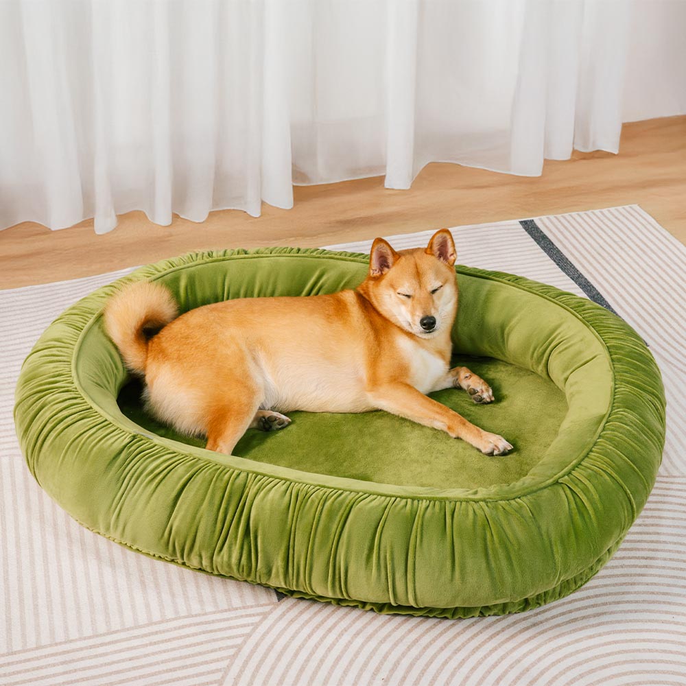 Ovales Orthopädisches Stützbett für Gemütliches Abnehmbares Hunde- und Katzenbett