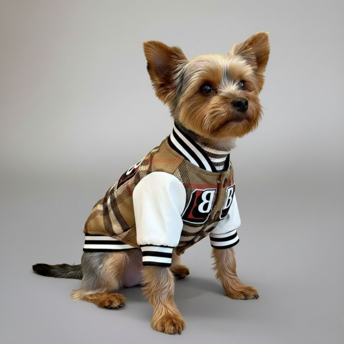 Karierte Baseball-Hundejacke – sportliche und stylische Oberbekleidung für Hunde