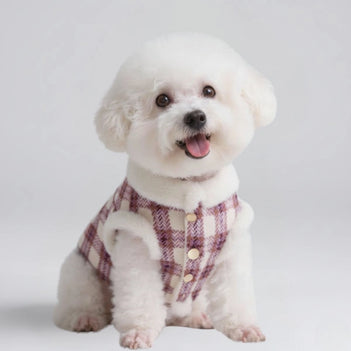 Karierte Fleece-Pullover-Hundejacke – eine warme und stylische Winterjacke