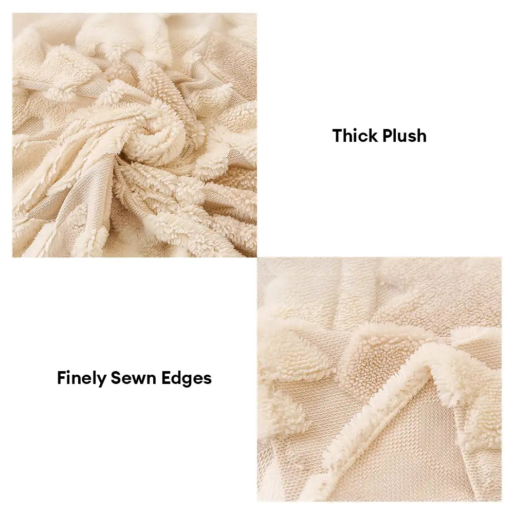 Plüsch Verdickte Geometrische Muster Möbel Decke Wurf Couch Cover