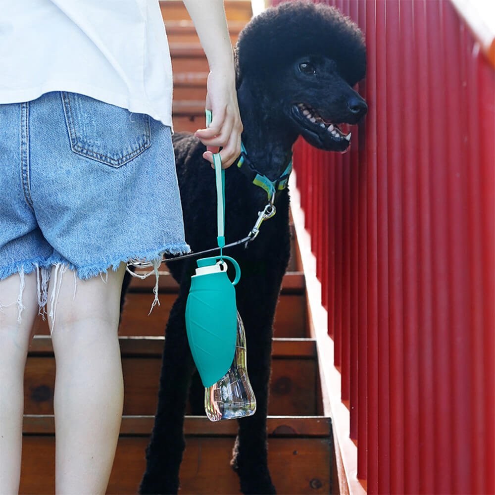 Tragbarer Blattförmiger Wasserspender für den Außenbereich Reisewasserflasche für Hunde