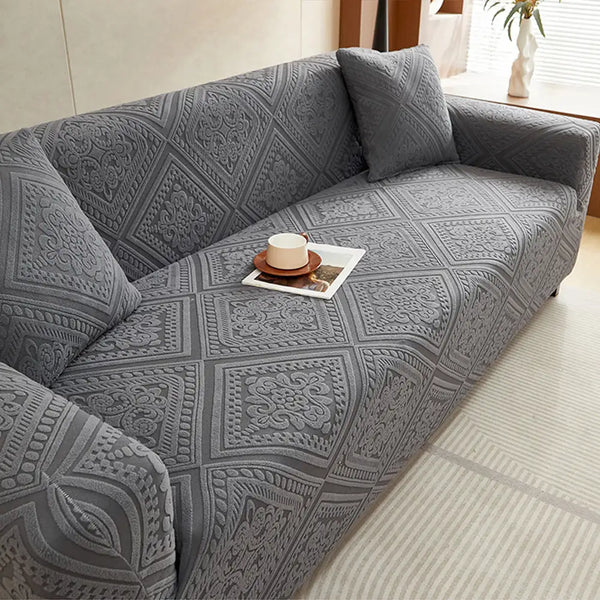 Retro Jacquard-Muster Vollabdeckung Sofaschoner Magischer Sofabezug