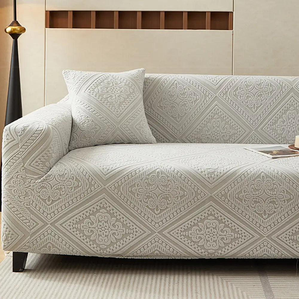 Retro Jacquard-Muster Vollabdeckung Sofaschoner Magischer Sofabezug