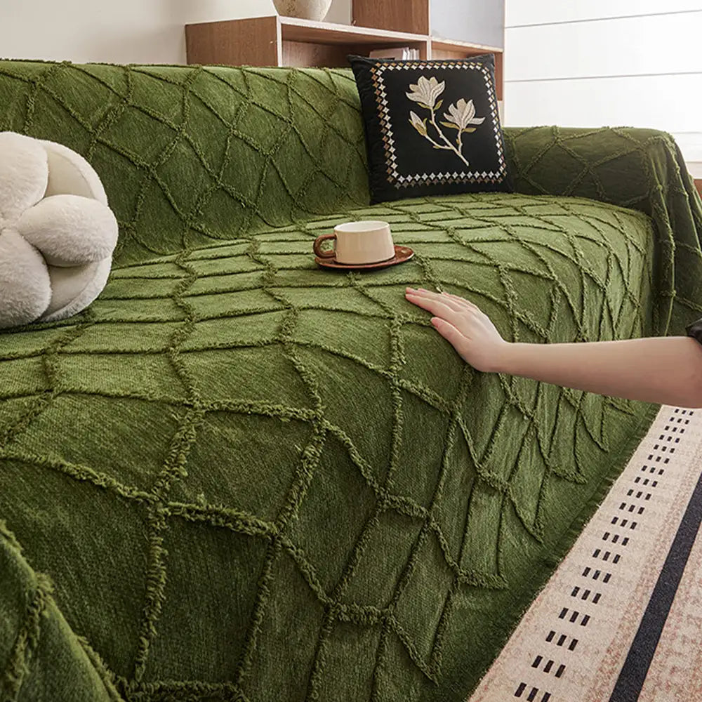 Retro-Jungle-Jacquard-Chenille Antikratz-Schutzbezug für Sofa Couch