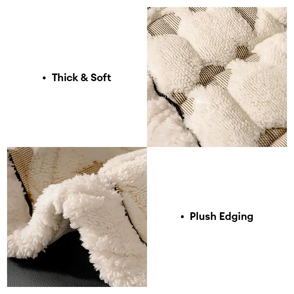 Retro-Plüsch-Diamantmuster kratzfester rutschfester Haustiermatte Sofabezug